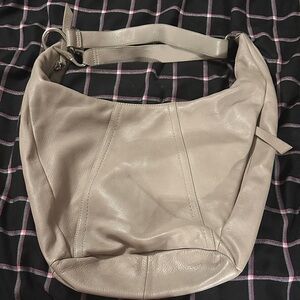 HOBO Soft Beige Leather Hobo Bag